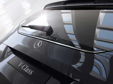 Die optionale AMG Abrisskante der Mercedes-Benz V-Klasse 2026