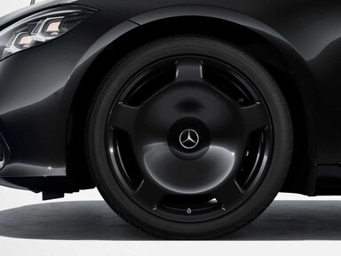 20" Maybach Schmiederäder im 5-Loch-Design hochglanzschwarz lackiert inklusive vollintegrierter Radschraubenabdeckung, Mischbereifung, 50,8 cm