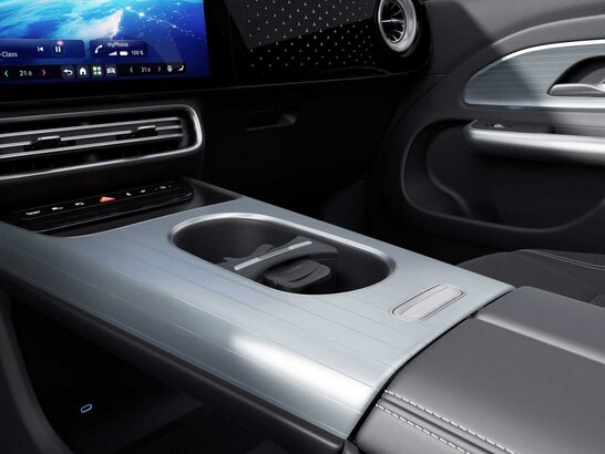 Die Zierelemente Aluminium gebürstet hell im Mercedes-Benz GLB 2026