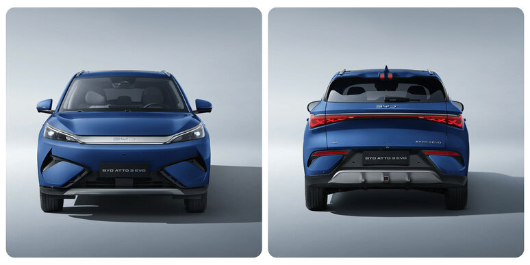 Die Scheinwerfer des BYD ATTO 3 EVO