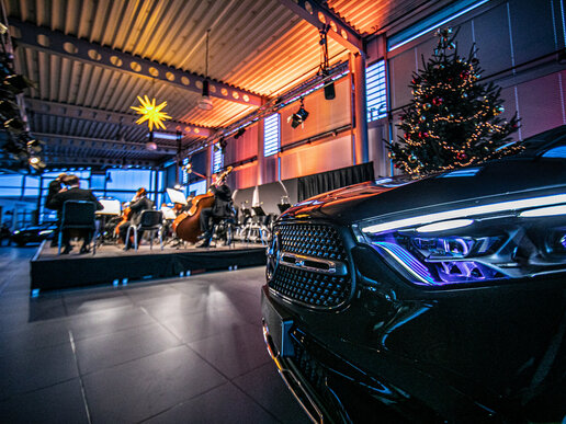 Center weihnachtlich dekoriert 
