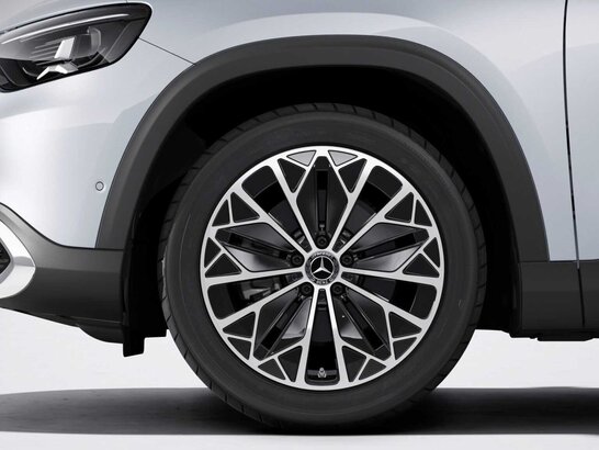 Die 19" Aerodynamik-Leichtmetallräder im Vielspeichen-Design des Mercedes-Benz GLB 2026.