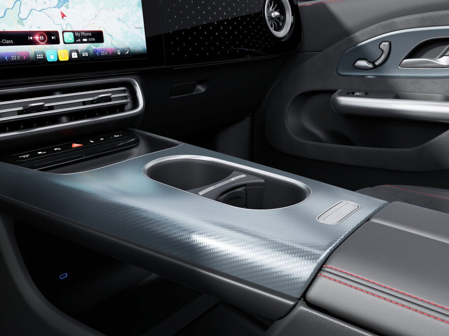 Zierelemente Aluminium mit Carbonschliff hell im CLA