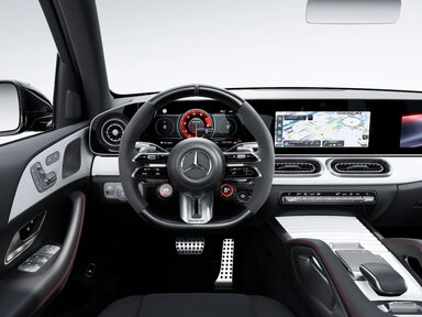Das AMG Performance Lenkrad in Carbon/Mikrofaser MICROCUT im Mercedes-AMG GLE