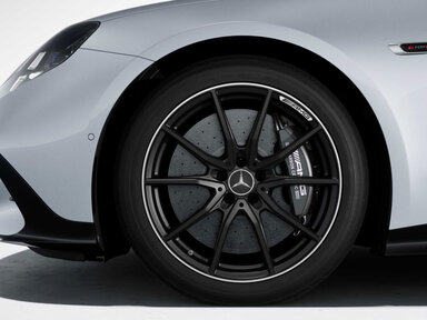 20" AMG Schmiederäder im Vielspeichen-Design mattschwarz lackiert mit Felgenhorn glanzgedreht, 50,8 cm
