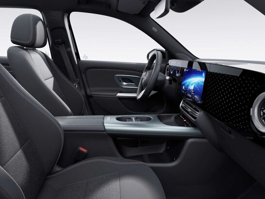 Die Ledernachbildung ARTICO/Stoff Sortland schwarz im Mercedes-Benz GLB 2026