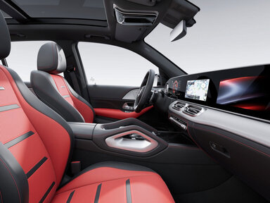 Interieur in red pepper/schwarz im Mercedes-AMG GLE