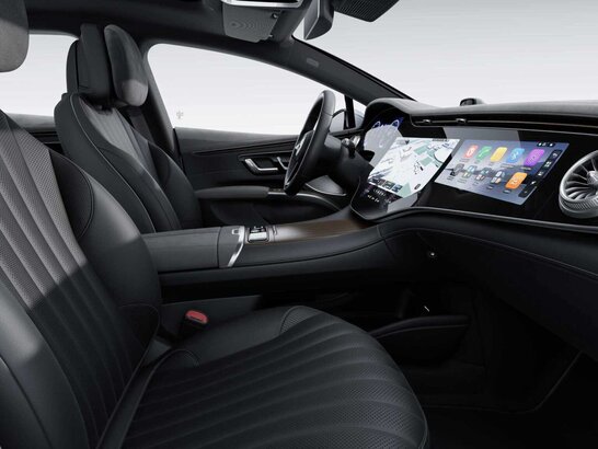Leder schwarz / spacegrau im Mercedes-Benz EQS 2026