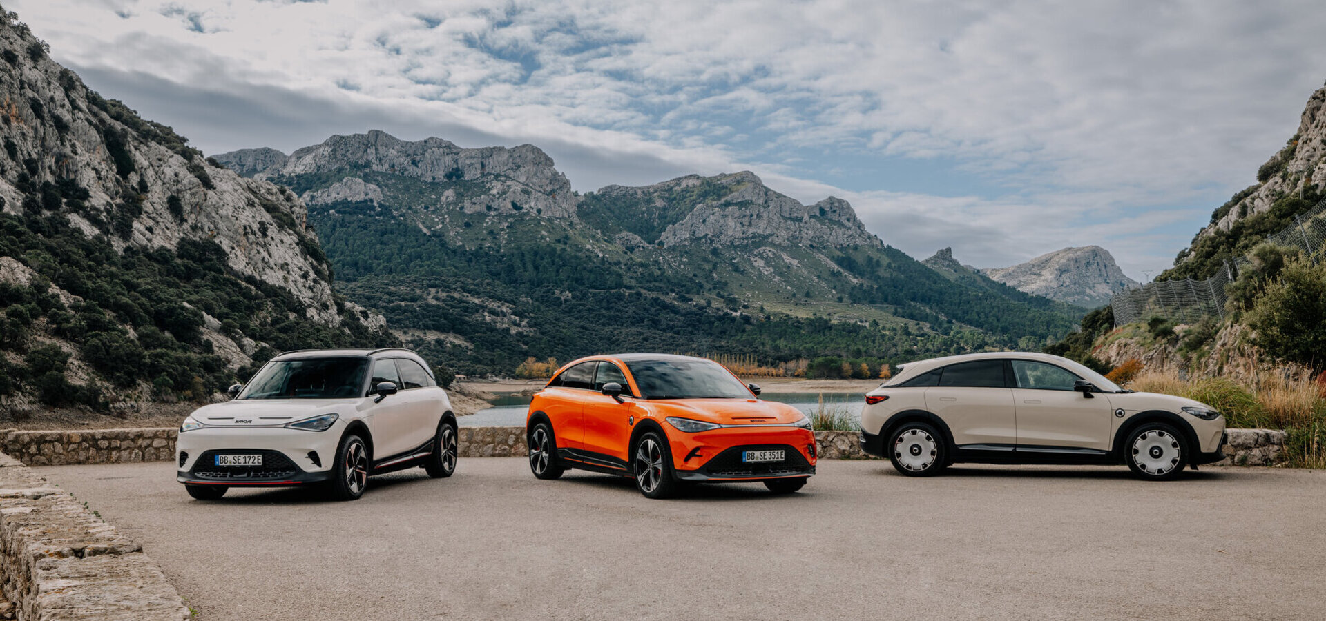 Smart #1 und #3 in verschiedenen Farben und Modellen in Mallorca