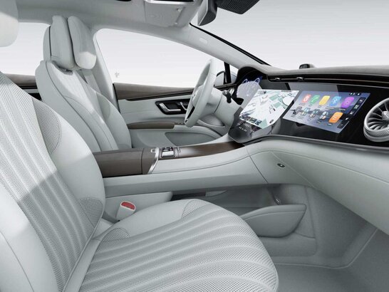 Leder nevagrau / balaobraun im Mercedes-Benz EQS 2026