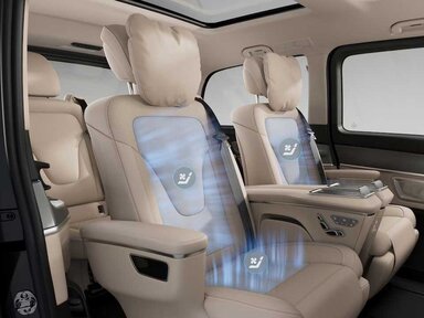 Die Sitzklimatisierung im Fond der Mercedes-Benz V-Klasse 2026