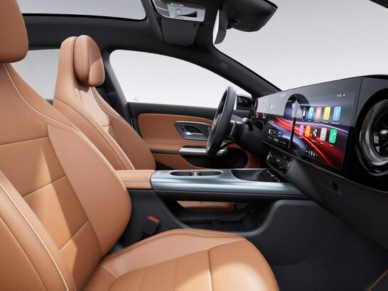 Leder beech brown/schwarz im Mercedes-Benz CLA Shooting Brake 2026