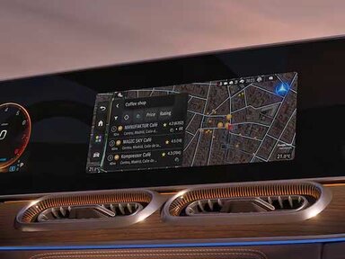 Navigation unterstützt durch Google im Mercedes-Benz GLS 2026