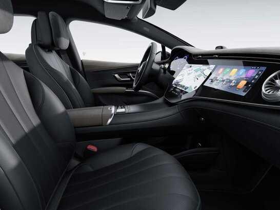 NEOTEX / Ledernachbildung ARTICO schwarz / balaobraun im Mercedes-Benz EQS 2026