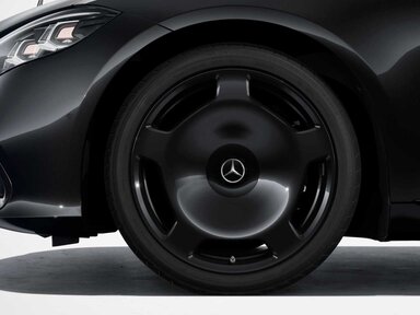20" Maybach Schmiederäder im 5-Loch Design hochglanzschwarz lackiert inklusive vollintegrierter Radschraubenabdeckung, 50,8 cm