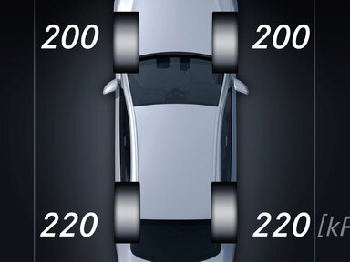 Reifendruckkontrolle im VLE