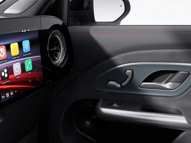 Das Burmester® 3D-Surround-Soundsystem im Mercedes-Benz GLB 2026.