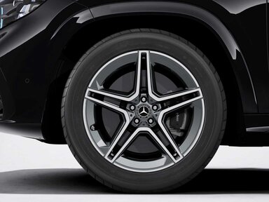 Die 21" AMG Leichtmetallräder im 5-Doppelspeichen-Design am Mercedes-Benz GLS 2026