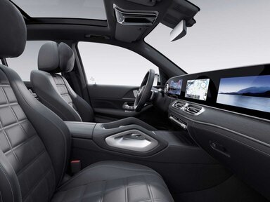 Das schwarze Leder Interieur im Mercedes-Benz GLE 2026