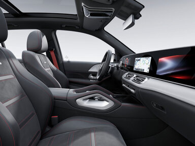Interieur in schwarz im Mercedes-AMG GLE
