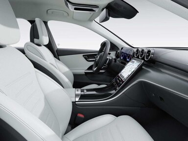 Das Interieur in nevagrau/schwarz im C-Klasse T-Modell
