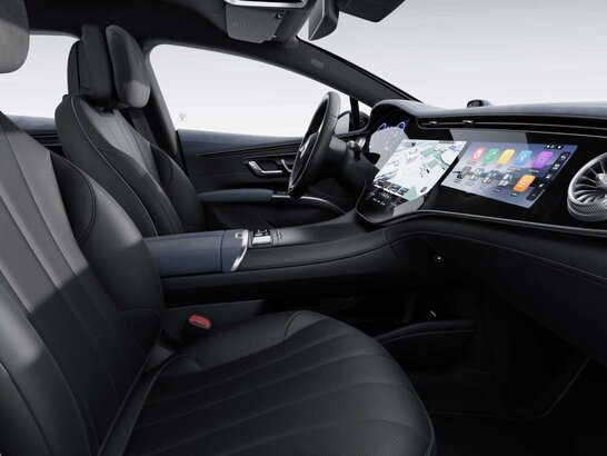 NEOTEX / Ledernachbildung ARTICO schwarz / biscayablau im Mercedes-Benz EQS 2026