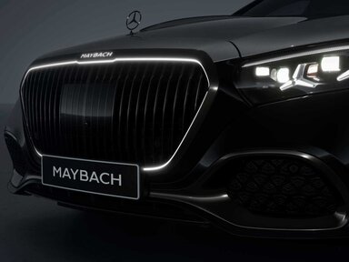 Der beleuchtete Kühlergrill der Mercedes-Maybach S-Klasse 2026